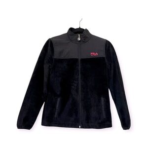 2/$30 Fila Sport Girls Zip Up Jacket Fleece Faux Fur Black SZ L 14